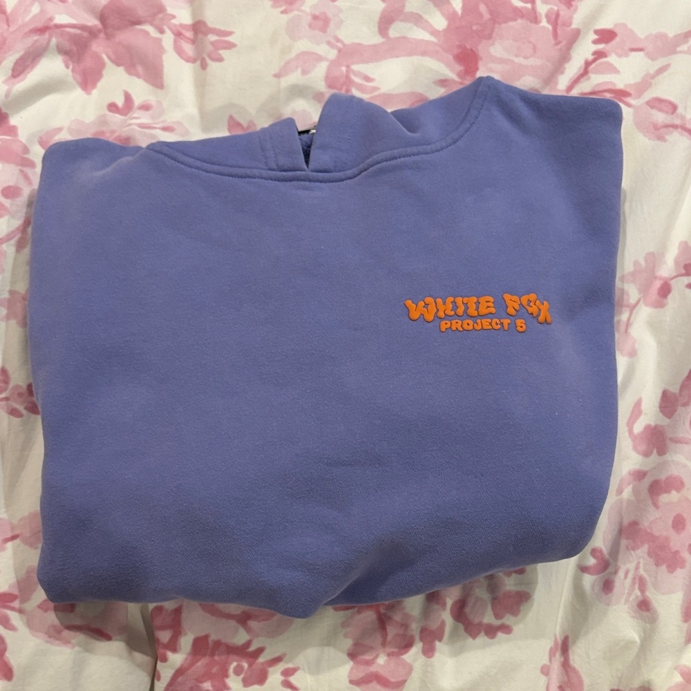 White Fox Blue Sweatshirt